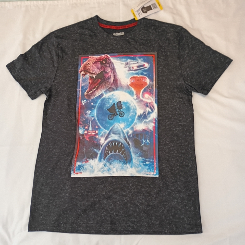 Universal Studios Jurassic Back to the Future E.T. Jaws Unisex  Sz M Tee Shirt